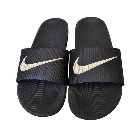 Nike Youth Boys 4Y Black Kawa Slide Sandals - Picture 2 of 14